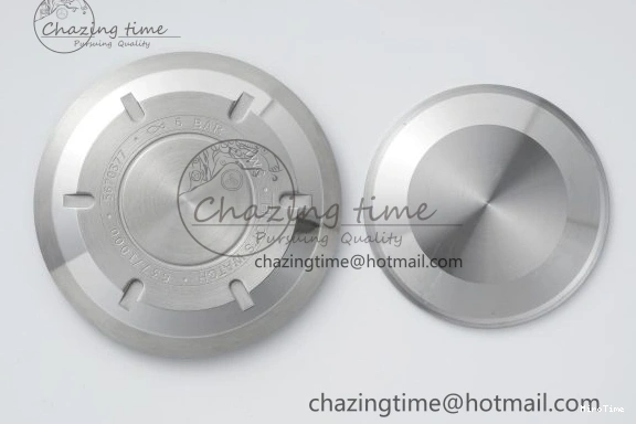 MIROTIME 0118 Pilot Chrono SS AZF 1:1 Best Edition Black Dial Orange Markers on Brown Leather Strap A EasyCare 7065